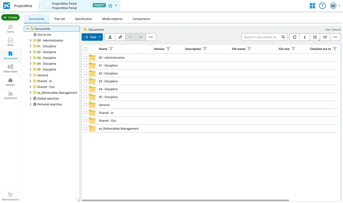 ProjectWise Common Data Environment interface
