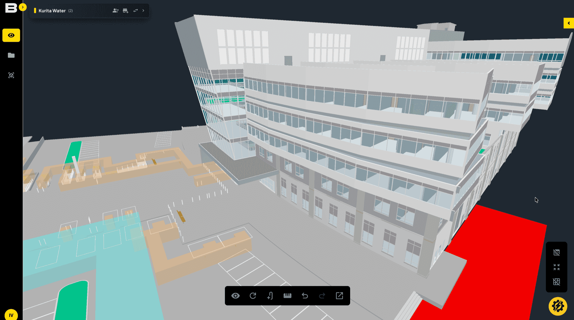 Architectural design model in the Bimeco viewer