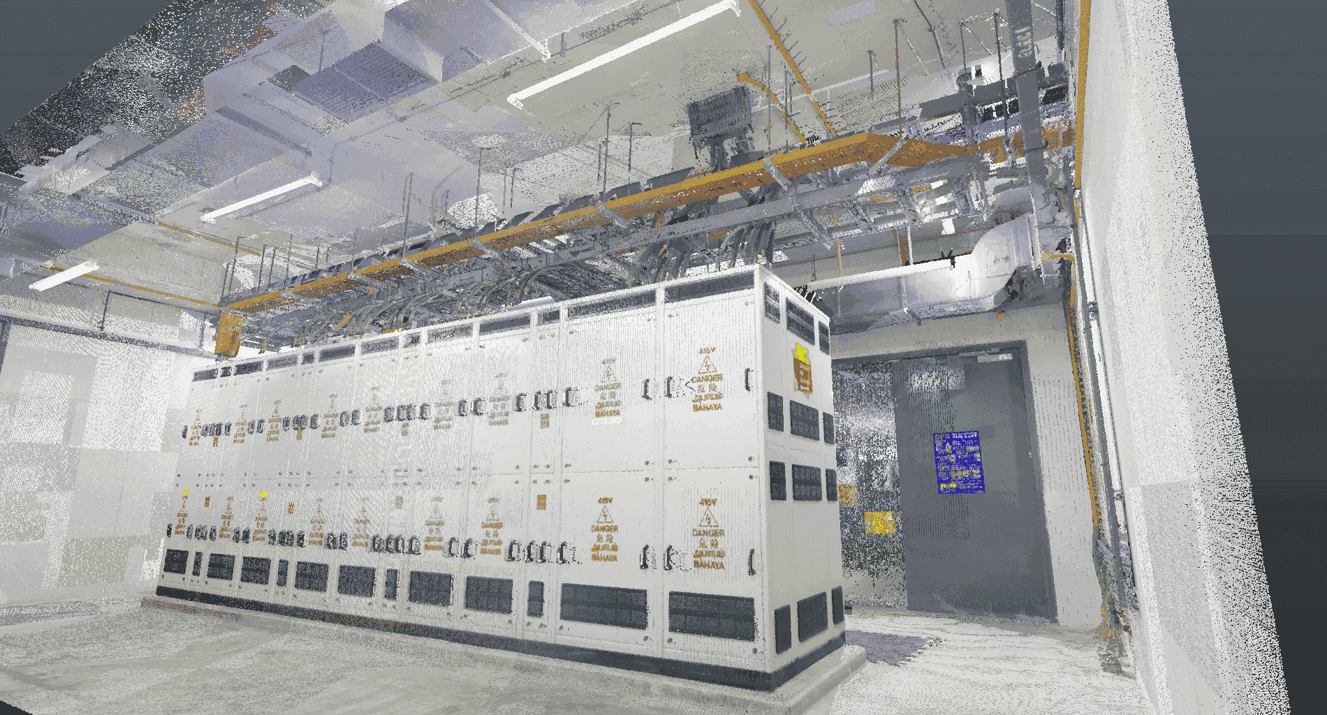 Point cloud scan of electrical switchboard room