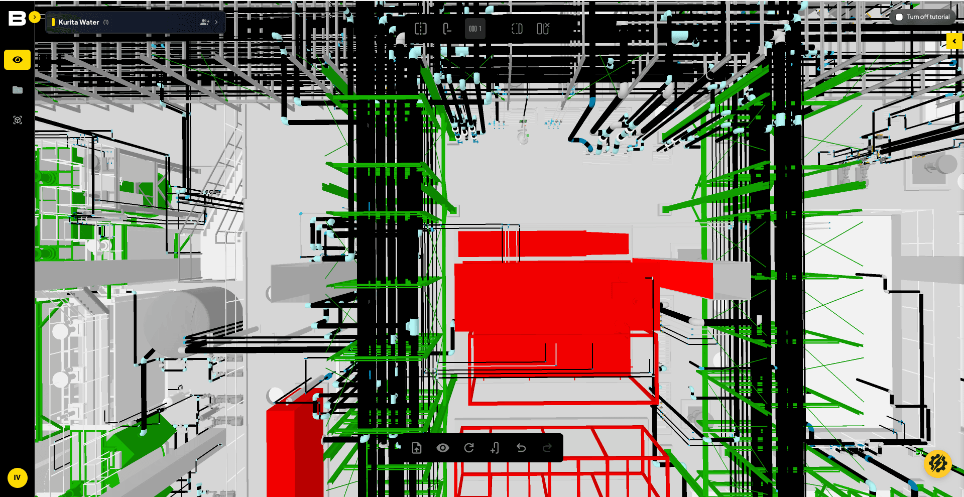 3D BIM coordination model for industrial water treatment plant